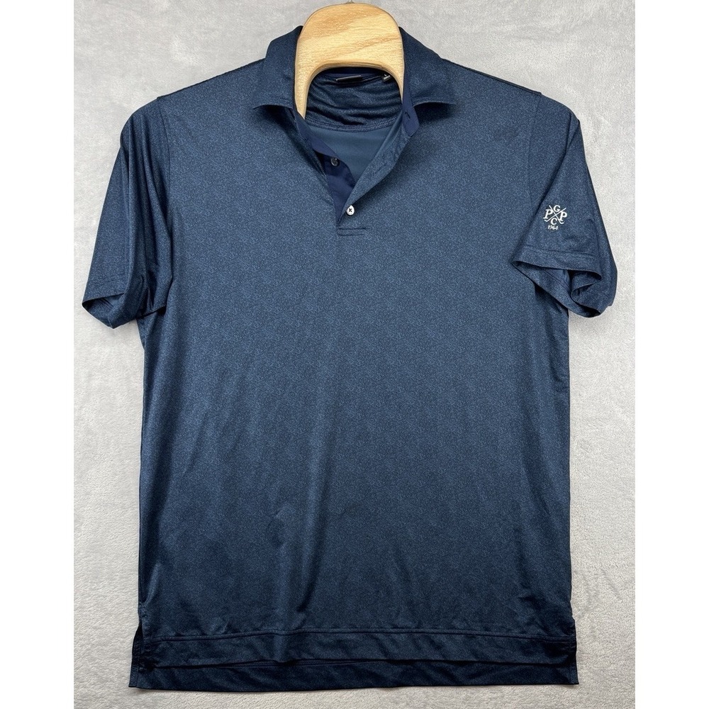 Footjoy‎ Polo Shirt FJ Blue Short Sleeve Club Logo Men's Size L
